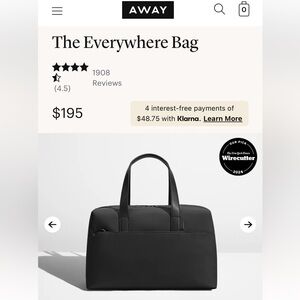 Away Black Everywhere Travel Bag
